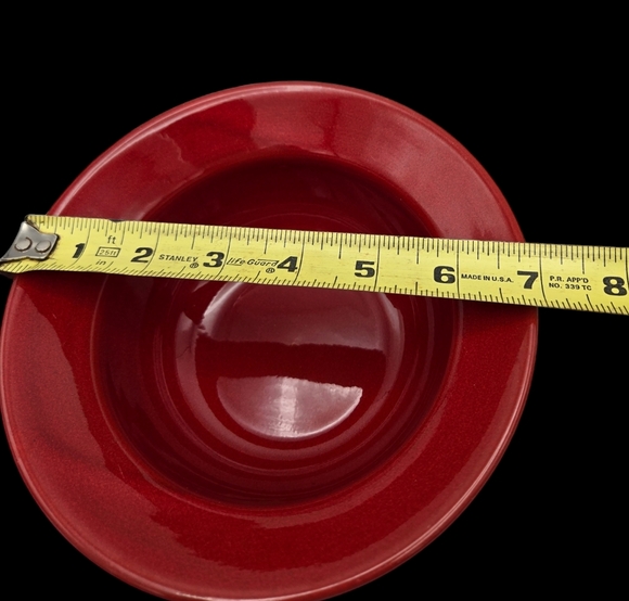 Pier 1 Imports Red Bowl Set Nesting Bowls Earthenware Spain - Picture 11 of 12